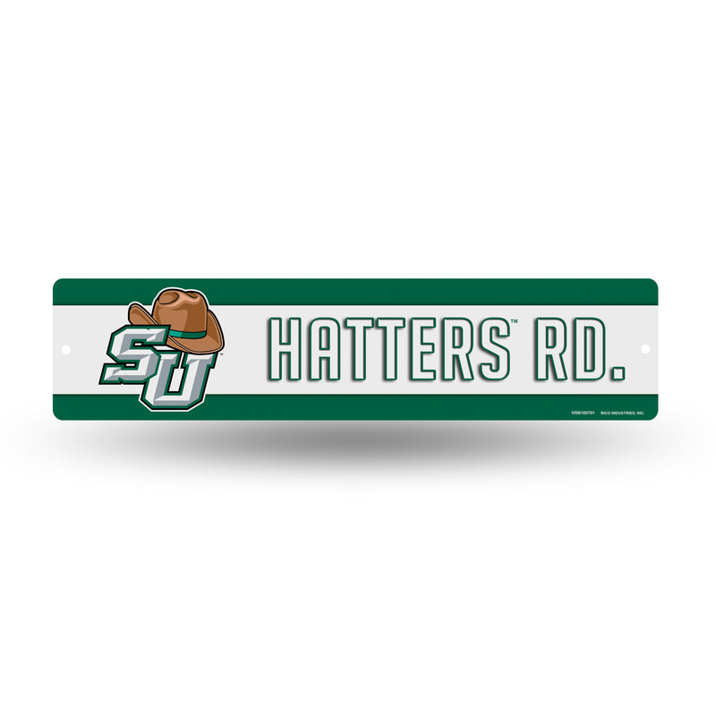 NCAA Stetson Hatters Plastic 4" x 16" Street Sign By Rico Industries