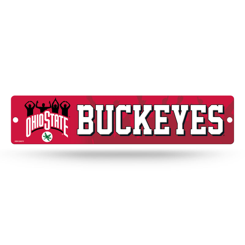 Ohio State Buckeyes O-H-I-O Hand Sign Plastic Street Sign