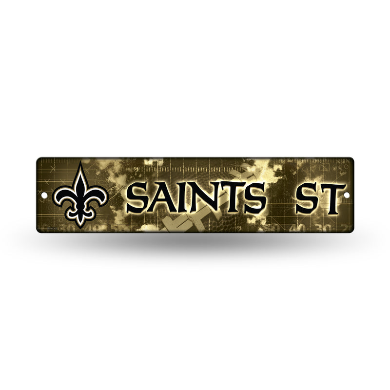 NFL New Orleans Saints Plastic 4" x 16" Street Sign By Rico Industries