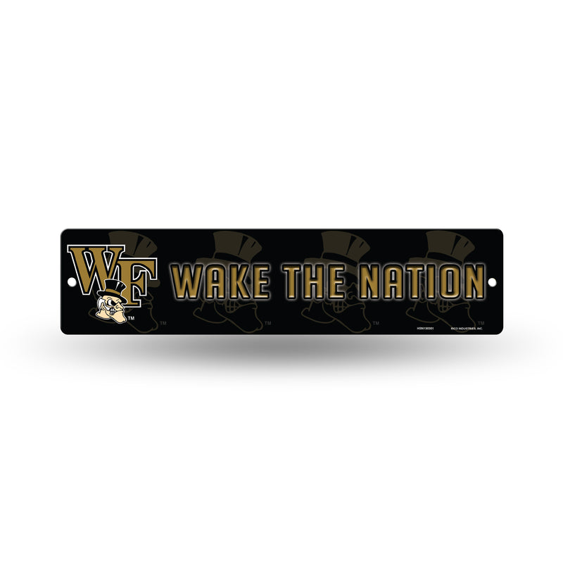 NCAA Wake Forest Demon Deacons Plastic 4" x 16" Street Sign By Rico Industries