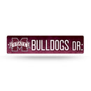 NCAA Mississippi State Bulldogs Plastic 4" x 16" Street Sign By Rico Industries
