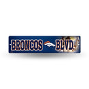 NFL Denver Broncos Plastic 4" x 16" Street Sign By Rico Industries