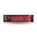 NFL Atlanta Falcons Plastic 4" x 16" Street Sign By Rico Industries