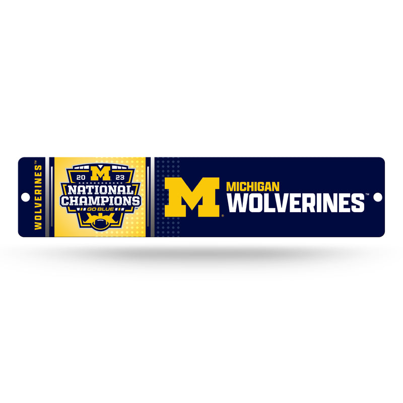 Michigan Wolverines 2023-24 CFP National Champions Plastic Street Sign