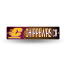 NCAA Central Michigan Chippewas Plastic 4" x 16" Street Sign By Rico Industries