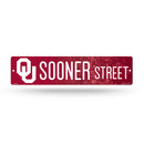 NCAA Oklahoma Sooners Plastic 4" x 16" Street Sign By Rico Industries