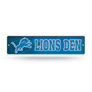 NFL Detroit Lions Plastic 4" x 16" Street Sign By Rico Industries