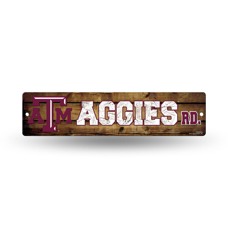 NCAA Texas A&M Aggies Plastic 4" x 16" Street Sign By Rico Industries