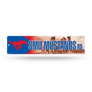 NCAA Southern Methodist Mustangs Plastic 4" x 16" Street Sign By Rico Industries