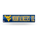 NCAA West Virginia Mountaineers Plastic 4" x 16" Street Sign By Rico Industries