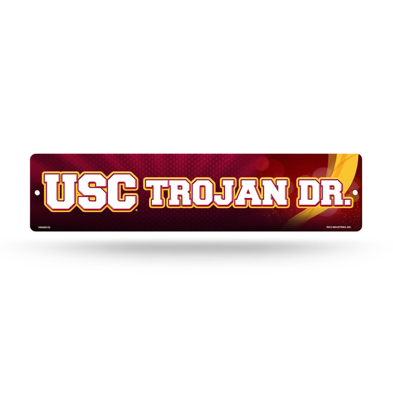 NCAA Southern California Trojans Plastic 4" x 16" Street Sign By Rico Industries