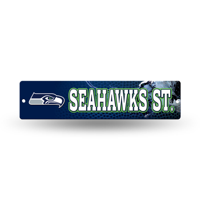 NFL Seattle Seahawks Plastic 4" x 16" Street Sign By Rico Industries