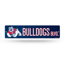 NCAA Fresno State Bulldogs Plastic 4" x 16" Street Sign By Rico Industries