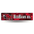 NCAA Miami of Ohio Redhawks Plastic 4" x 16" Street Sign By Rico Industries