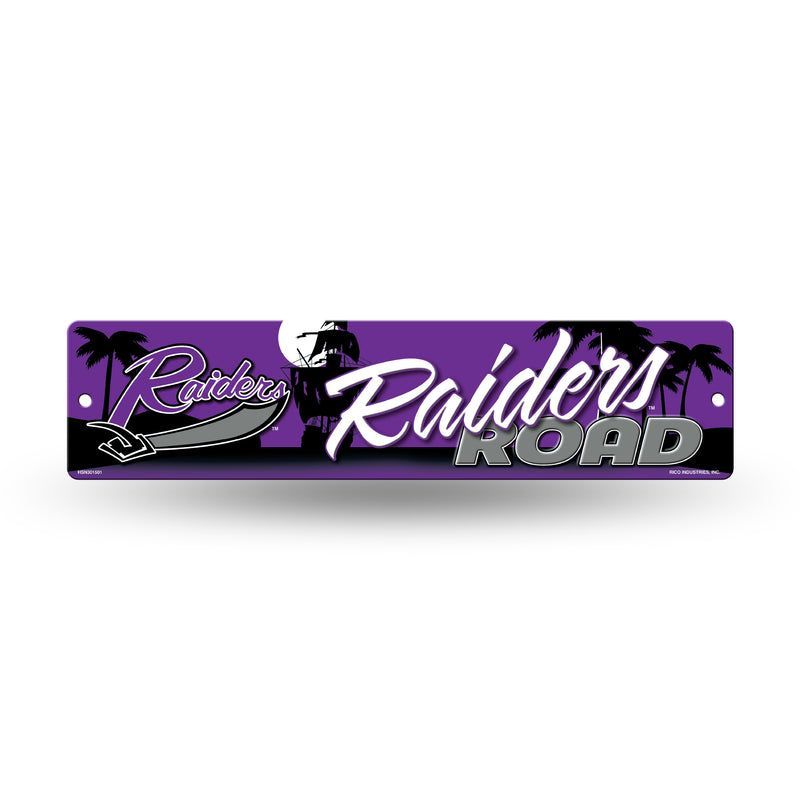 NCAA Mount Union  Purple Raiders Plastic 4" x 16" Street Sign By Rico Industries