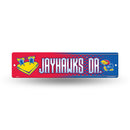 NCAA Kansas Jayhawks Plastic 4" x 16" Street Sign By Rico Industries