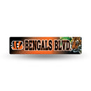 NFL Cincinnati Bengals Plastic 4" x 16" Street Sign By Rico Industries