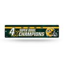 NFL Green Bay Packers Plastic 4" x 16" Street Sign By Rico Industries
