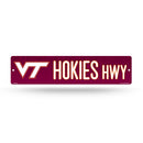 NCAA Virginia Tech Hokies Plastic 4" x 16" Street Sign By Rico Industries