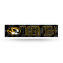 NCAA Missouri Tigers Plastic 4" x 16" Street Sign By Rico Industries