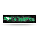 NCAA North Dakota Fighting Hawks Plastic 4" x 16" Street Sign By Rico Industries