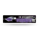 NCAA Wisconsin-Whitewater Warhawks Plastic 4" x 16" Street Sign By Rico Industries