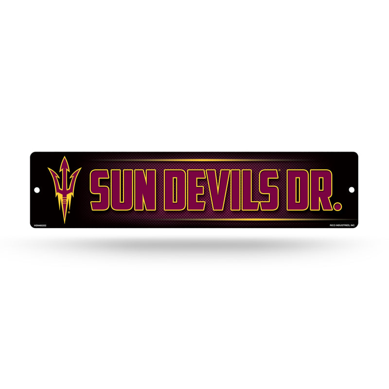 NCAA Arizona State Sun Devils Plastic 4" x 16" Street Sign By Rico Industries
