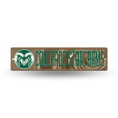 NCAA Colorado State Rams Plastic 4" x 16" Street Sign By Rico Industries