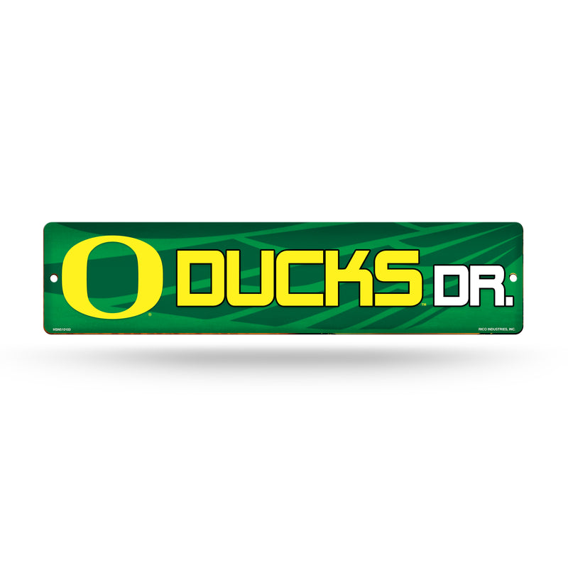NCAA Oregon Ducks Plastic 4" x 16" Street Sign By Rico Industries