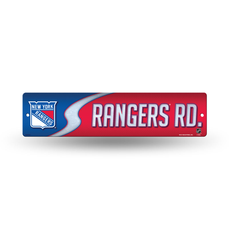 NHL New York Rangers Plastic 4" x 16" Street Sign By Rico Industries