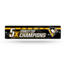 NHL Pittsburgh Penguins Plastic 4" x 16" Street Sign By Rico Industries