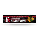 NHL Chicago Blackhawks Plastic 4" x 16" Street Sign By Rico Industries