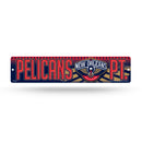 NBA New Orleans Pelicans Plastic 4" x 16" Street Sign By Rico Industries