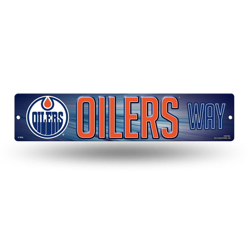Edmonton Oilers Plastic Street Sign