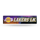NBA Los Angeles Lakers Plastic 4" x 16" Street Sign By Rico Industries