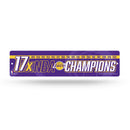 NBA Los Angeles Lakers Plastic 4" x 16" Street Sign By Rico Industries