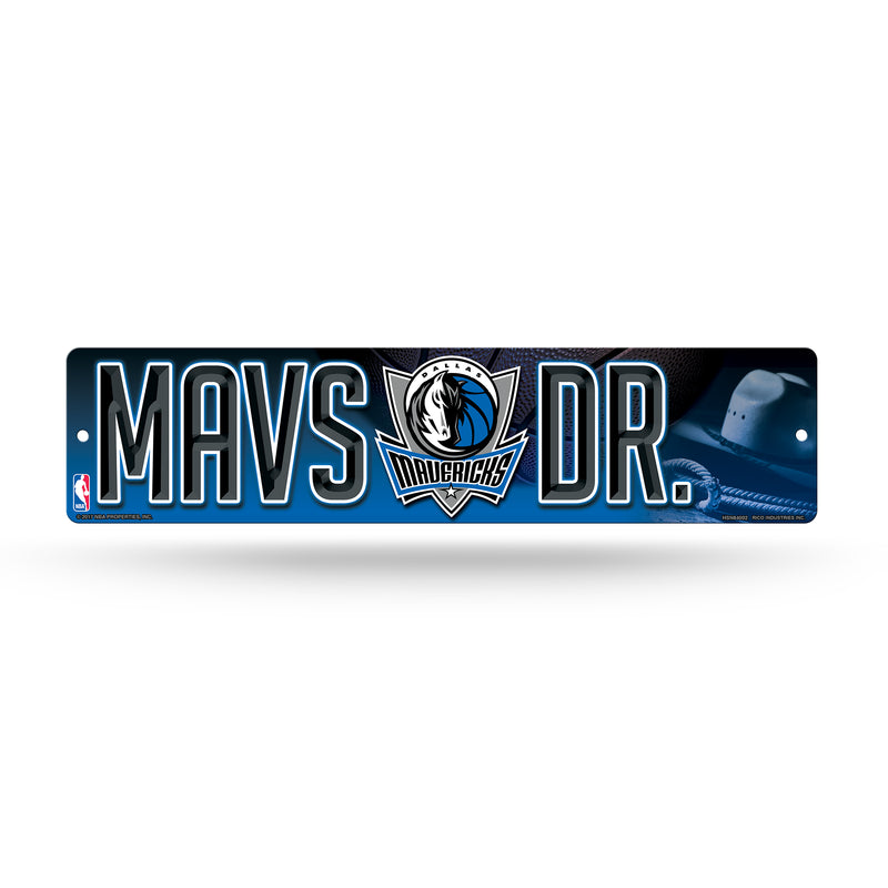 NBA Dallas Mavericks Plastic 4" x 16" Street Sign By Rico Industries