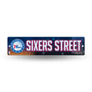 NBA Philadelphia 76ers Plastic 4" x 16" Street Sign By Rico Industries