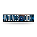 NBA Minnesota Timberwolves Plastic 4" x 16" Street Sign By Rico Industries
