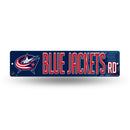 NHL Columbus Blue Jackets Plastic 4" x 16" Street Sign By Rico Industries