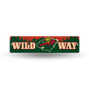 NHL Minnesota Wild Plastic 4" x 16" Street Sign By Rico Industries