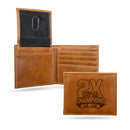 Philadelphia Eagles 2 Time Super Bowl Champions Brown Laser Engraved Billfold Wallet