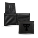 Texas Tech Black Laser Engraved Billfold Wallet
