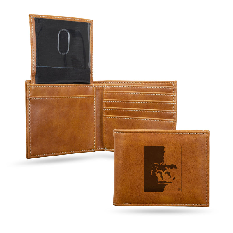 Pittsburg State Laser Engraved Billfold Wallet-Brown