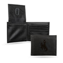 NCAA Wyoming Cowboys Laser Engraved Bill-fold Wallet - Slim Design - Great Gift By Rico Industries