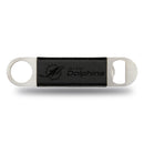 NFL Rico Industries Dolphins Laser Engraved Black Bar Blade