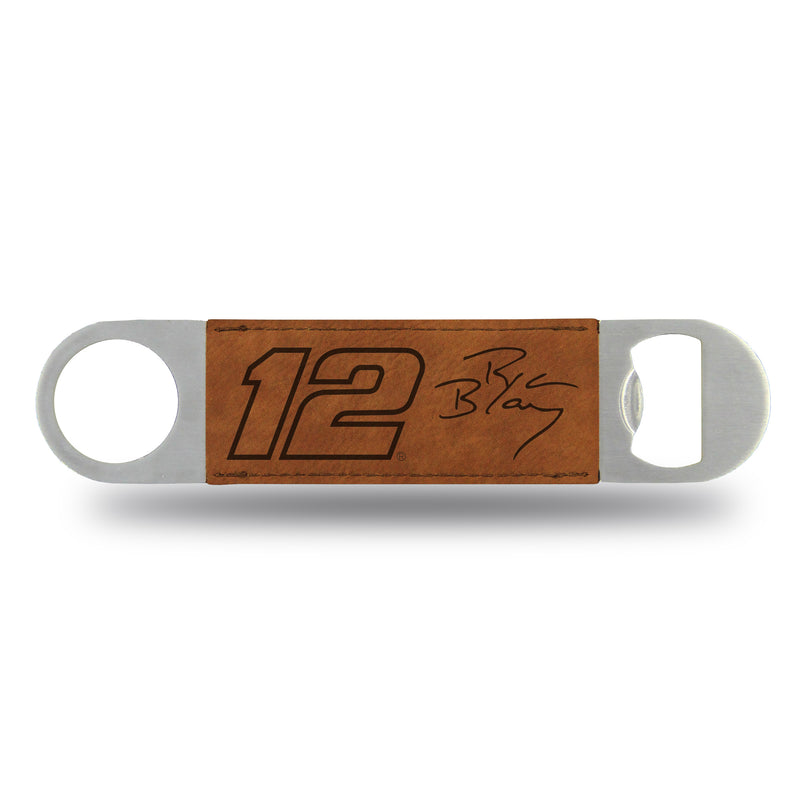 Ryan Blaney No. 12 Laser Engraved Bottle Opener - Brown