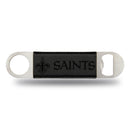 NFL Rico Industries Saints Laser Engraved Black Bar Blade