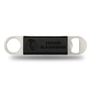 NHL Rico Industries Blackhawks Laser Engraved Black Bar Blade