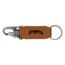 Washington State Cougars Laser Engraved Vegan Leather Carabiner Keychain - Brown
